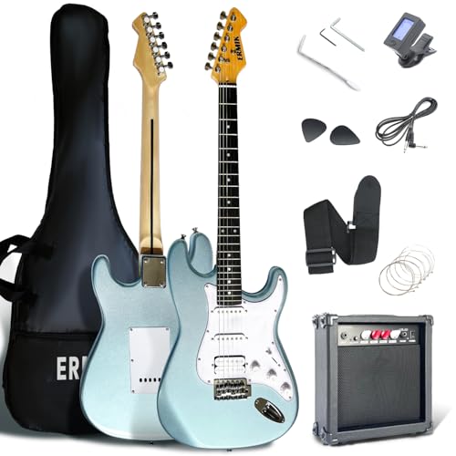 Ermik Soild Body �G���L�M�^�[�L�b�g Amp 20W�A���A�X�g���b�v�A�f�W�^���`���[�i�[�A�s�b�N�A�M�O�o�b�O�A�P�[�u���A�g�������o�[�A39�C���` �t���T�C�Y�M�^�[ HSS Pickups Guitarra Electrica ���S�҃M�t�g