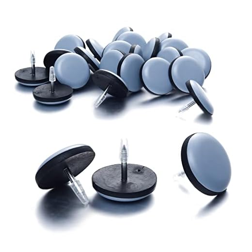 1" Nail on Furniture Sliders (24 Pack) - Furnigear Heavy Duty PTFE (Teflon) Chair Sliders Glides Wooden Furniture Movers Move Your Furniture Easily & Safety - Best Chair Leg Floor Protectors