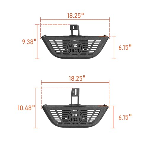 Estribos laterales para Jeep Wrangler 2007-2018 4 puertas miniatura 7