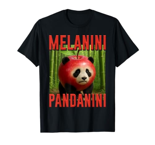 Bambini Trending Meme Brainrot Italiano Melanini Pandanini Panda Maglietta