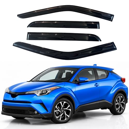 Image of IG Window Visors Fit for 2017-2024 Toyota C-HR, Out-Channel Rain Guards Vent Wind Deflectors 4PC, Car Accessories for 17-24 CHR