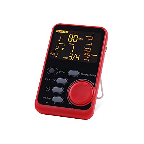 lzndeal Electronic Metronome,Violin,Guitar,Drum Kit,Piano,Erhu,WSM-240 Metro-Tuner Rhythm Device Portable Electronic Metronome Universal Tuner Musical Instrument Accessories