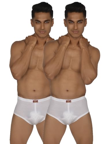 Image of VIP Gold Men Solid White Pure Cotton Briefs