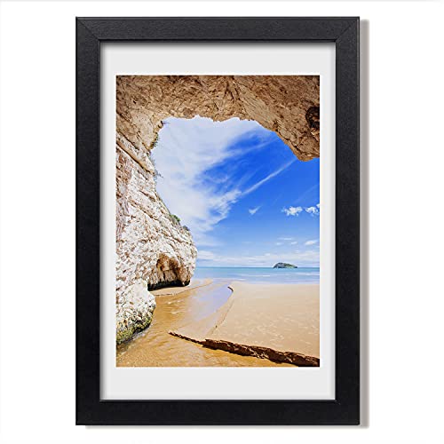 Cadre en bois photo affiche maritime 20x30 pour habiller un mur vide avec élégance