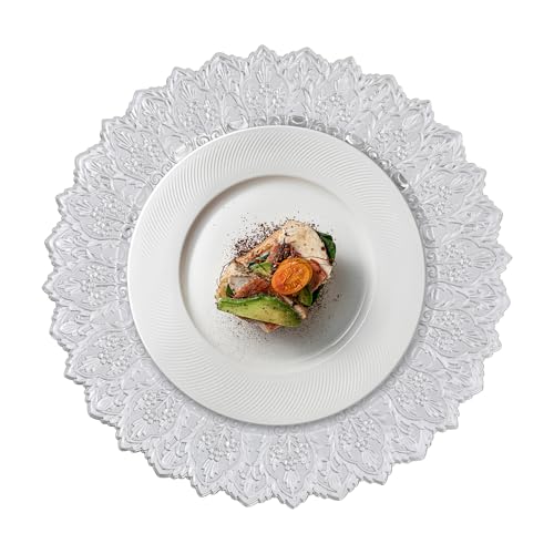 Platos cargadores de plástico PP redondos 13 in x50 miniatura 1