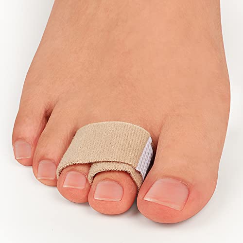 Povihome 12Pcs Hammer Toe Straightener for Bent Toes, Hammer Toe Corrector, Toe Splints, Toe Cushioned Bandages for Curled Toes, Broken Toes, Crooked Toes & Overlapping Toes