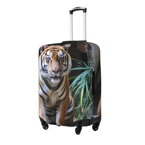 Travel Luggage Cover for Suitcase Tsa Approved, Washable Elastic Suitcase Protector, Tiger in the zoo Suitcase Cover Anti-scratch Baggage Cover Fits 22-24 Inch Luggage Sleeve X-Large2