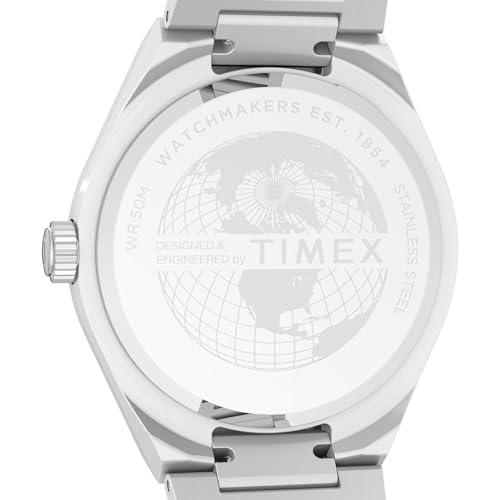 Image of TIMEX Q Continental Analog Black Round Dial & Silver Stainless Steel Bracelet Band Water Resistant Men's Wrist Watch - TW2Y25000IK