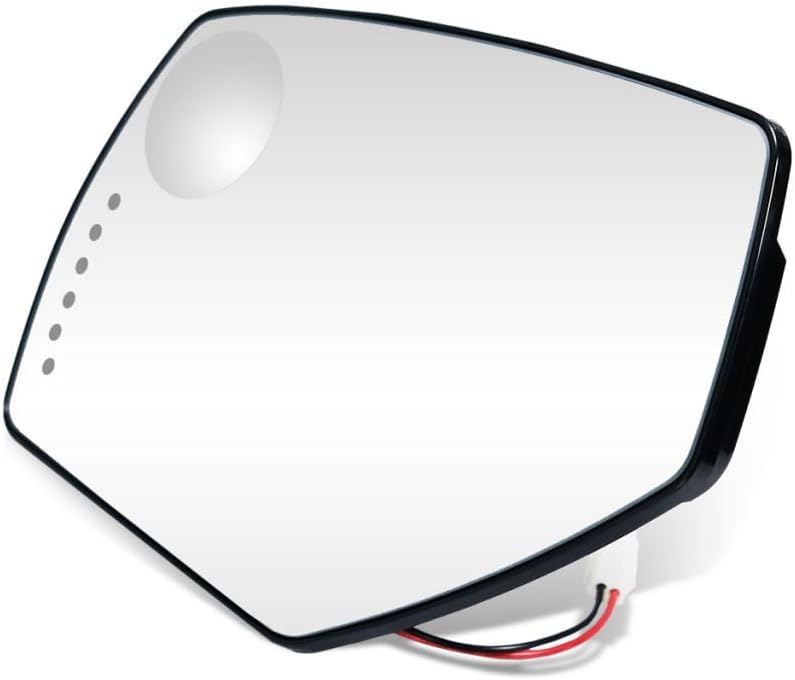KarParts360 For Chevy Silverado 2500/3500 HD 2015 16 17 18 2019 Mirror Glass Driver Side | w/Spotter Glass | w/LED Signal Light | Heated | Power | Replacement For GM1324146 | 22753637, 84499222_p