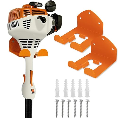 BODYGAD Supporto per Tosaerba da 2 Pezzi, Gancio per Tosaerba, Gancio per Attrezzi da Giardino 25 X 23 X 15 Cm per Decespugliatore Rimessaggio in Garage Accessori per Organizer per Garage Telaio