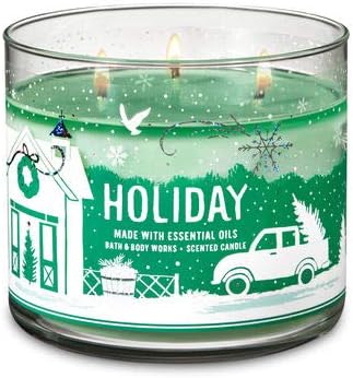 White Barn Bath & Body Works 3 Wick Candle Holiday