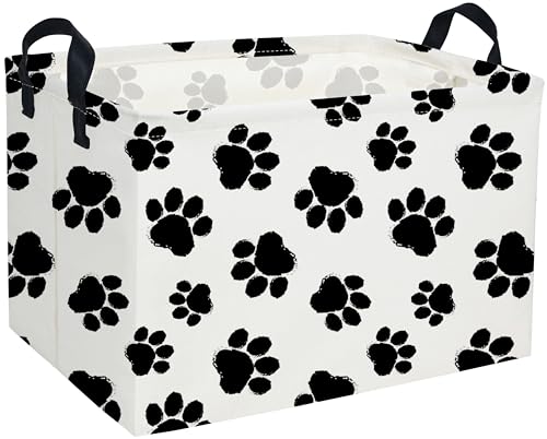 Image of Rectangular Dog Baskets Gift Bins Empty Storage Basket Storage Bin Organizer Box Room Decor for Home(Dog Bins)