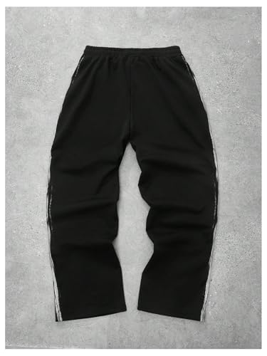 SOLY HUX Men's Baggy Sweatpants Y2k Graphic Drawstring Elastic Waist Wide Leg Loose Pants with Pockets Streetwear2
