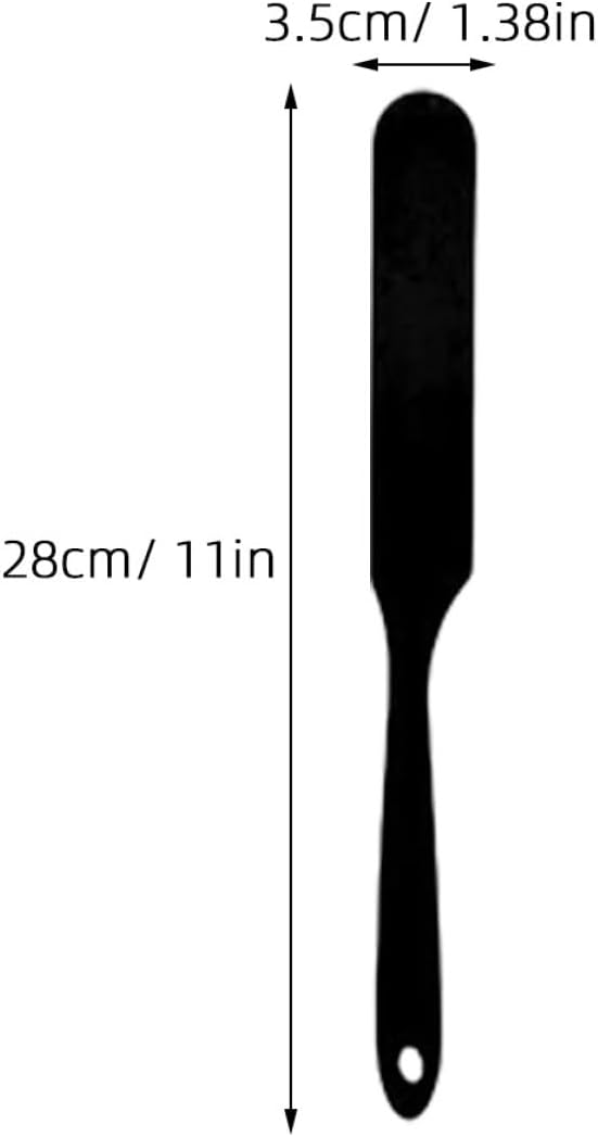 Lurrose 9pcs Black Silicone Baking Tool Set with Cream Spatula, Butter Scraper, and Cake Scraper, Heat-resistant Kitchen Utensils for Decorating and Mixing