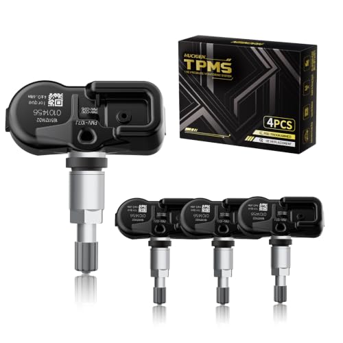 Upgraded TPMS Sensor, Pre-Programmed for Toyota Camry 07-24 | RAV4 05-18 | Corolla 07-19 | Highlander 07-13 | Prius 03-24, Dual-Frequency 315/433MHz, 4 Pack