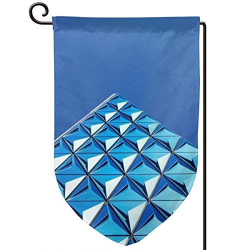 Crystal Glass Facade Blue Sky Garden Flag House Flag Vertical Double Sided Spring