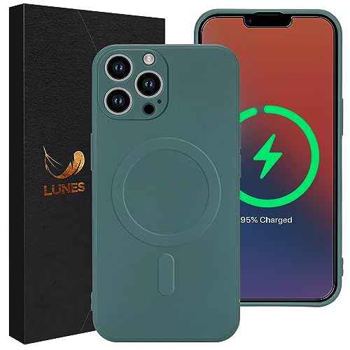 LUNES iPhone 13 Pro Max P[X MagsafeΉ Jی X}zP[X }OZ[tΉ ϏՌ y CX[dΉ Phone13 v}bNX p Jo[ (iPhone13ProMax, green)