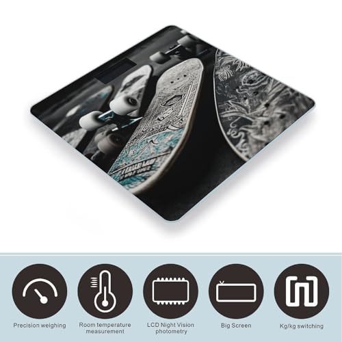 Báscula digital de baño con diseño Skate Boards miniatura 3