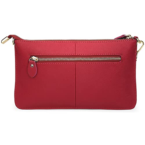 Image of Uromee Wristlet Wallet Clutch Purses for Women Genuine Leather Crossbody Bag Handbag with Detachable Shoulder Chain