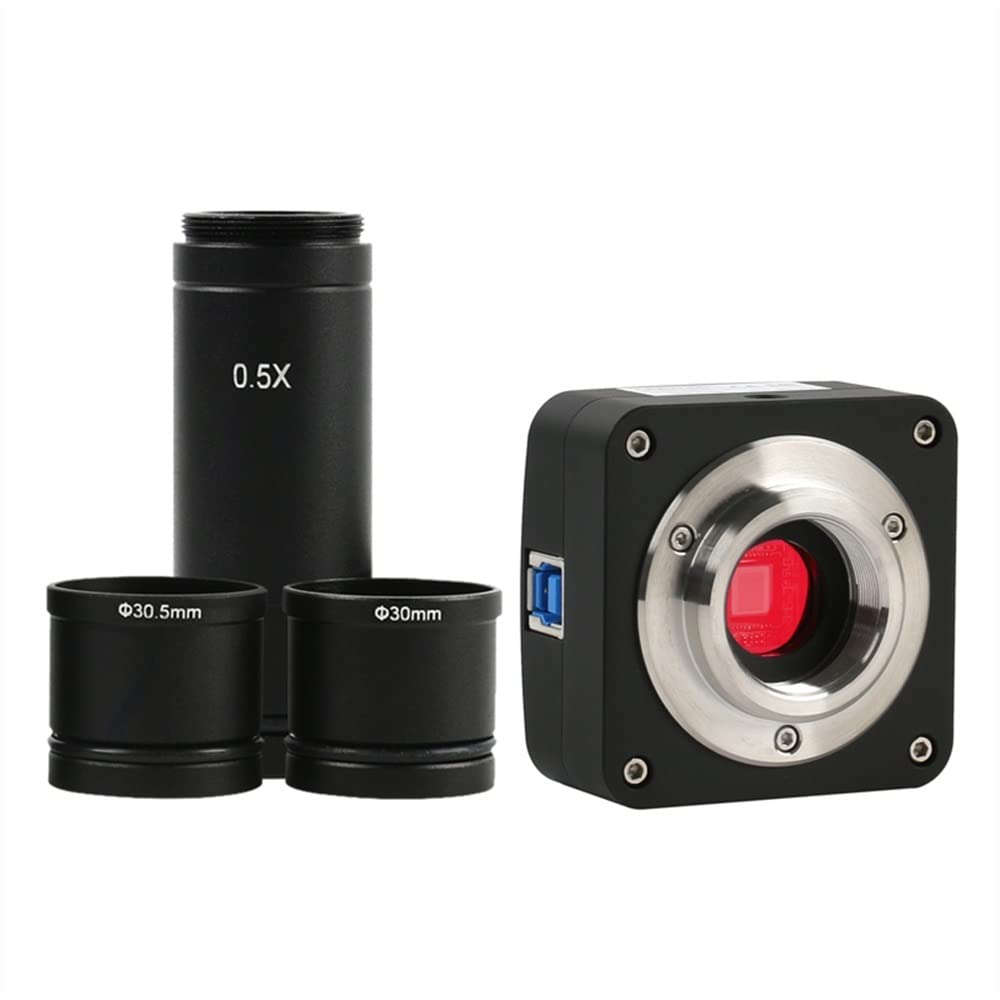 Accessori per microscopi USB 3.0 5MP 10MP Fotocamera for microscopio digitale industriale 23.2MM Riduzione elettronica dell'oculare Obiettivo 0.5X Anello adattatore 30/30.5MM Durata e prestazioni affi