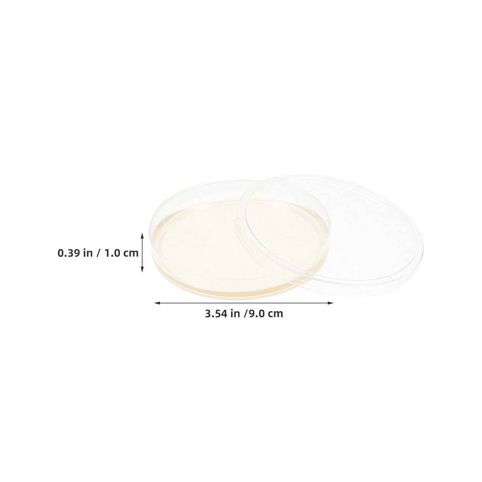Zerodeko Placas de Petri de Agar Nutritivo Estériles de 9 CM, 20 Unidades de Plástico Pre-Vertido para Cultivo Celular y Experimentos Científicos en Laboratorio