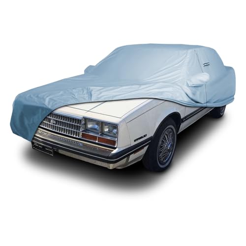 Image of iCarCover Premium Car Cover for 1982-1990 Chevy Celebrity Heavy Duty Waterproof All Weather Automobiles Custom Fit Indoor Outdoor UV Snow Protection Covers with Straps and Bag