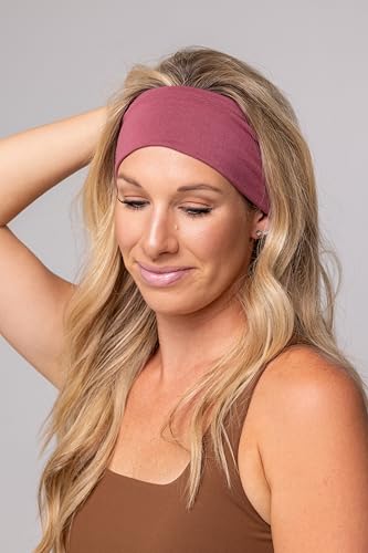 Image of Maven Thread Wide Workout Headbands for Women - Non-Slip Sweatbands for Gym, Running & Yoga