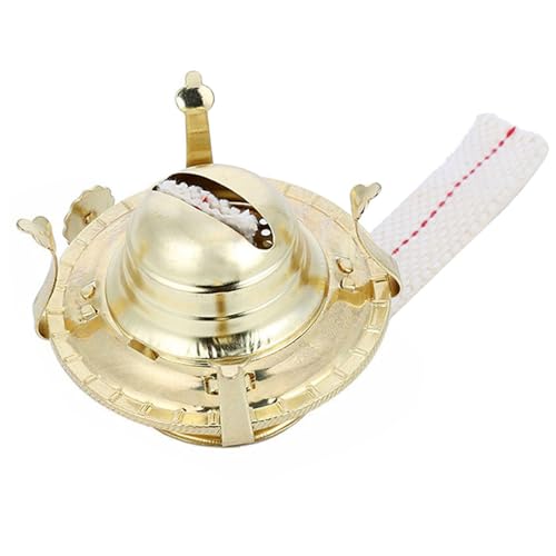 HOLIDYOYO Juego de Mecha de Repuesto para Lámpara de Queroseno Dorado, Aleación de Aluminio, Práctico y Seguro para Lámpara Retro de Aceite