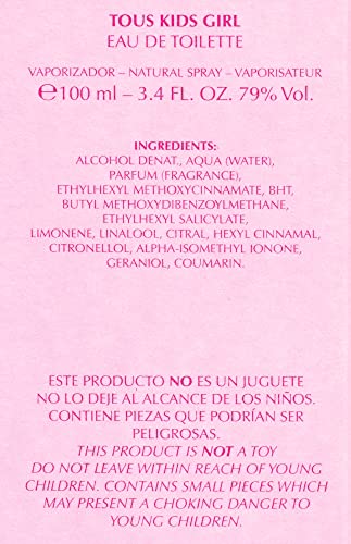 Tous Kids Girl Eau De Toilette Spray, 3.4 Ounce #TOP6