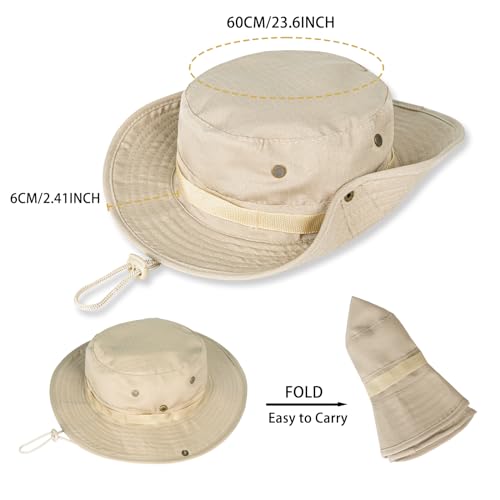 Rosoz Sun Hats For Men Women Boonie Hat Upf 50+ Bucket Hat Wide Brim Uv Protection Fishing Hiking Safari Outdoor Hats thumb #1