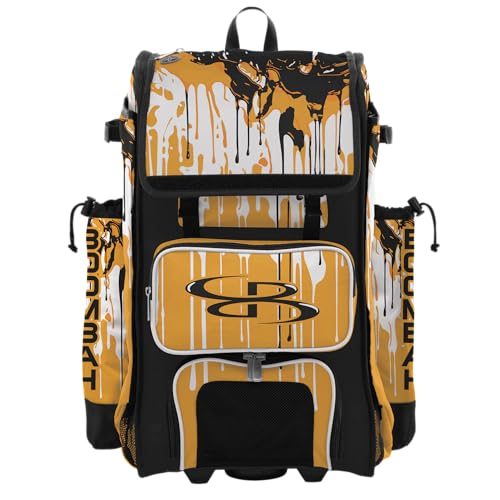 Boombah Rolling Catchers Superpack Bat Bag Graffiti Drip Black/Gold/White