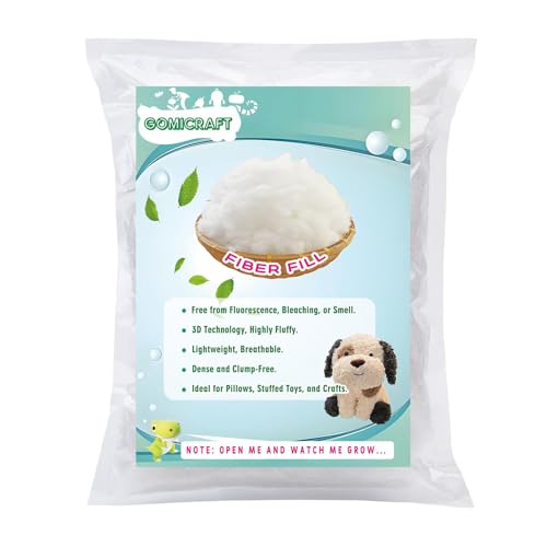 GOMICRAFT Fiberfill Stuffing for Crochet Animals, 3.5oz for Crafts, Cushion and Clouds, Premium...