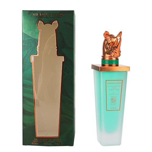 Jean-Pierre Sand - The Rhinoceros N°5 of the Big 5 of Africa – 80 ml Eau de Parfum per uomini in bottiglia da collezione – ideale come regalo – Profumo da uomo nel design degli animali