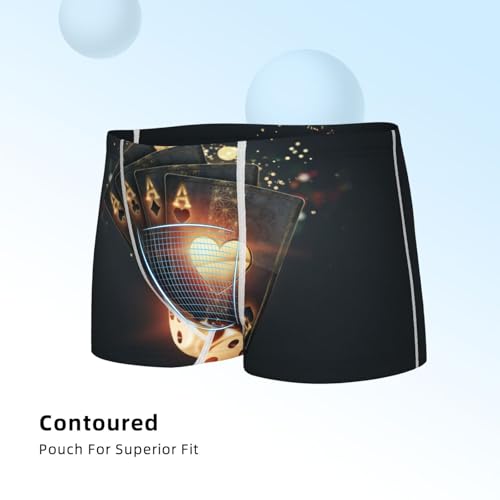 Boys' Cotton Boxer Brief Soft Underwear-Creative Poker4