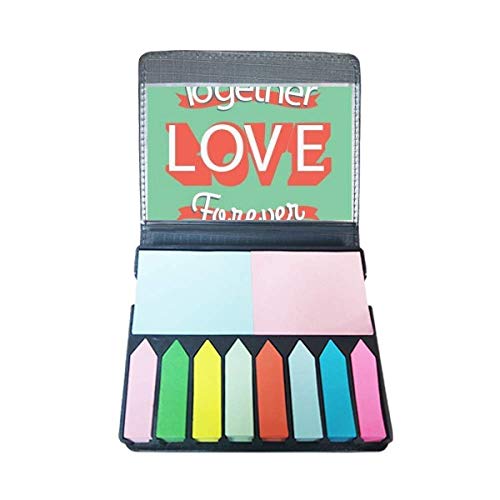 Valentine's Day self stick note et marque-page de couleur en bloc adhésif