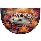 Facile d'entretien : le tapis demi-lune peut être lavé à l'eau ou régulièrement dépoussiéré avec un balai ou un aspirateur. Si vous recevez un tapis de sol avec des plis, roulez le tapis dans le sens inverse ou laissez-le pendant quelques jours, et les plis disparaîtront.