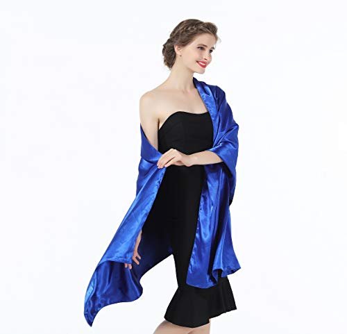 Satin Warp Scarf Shawl Bridal Stole Wedding Silky Shrug for Women's Evening Prom Party 6
