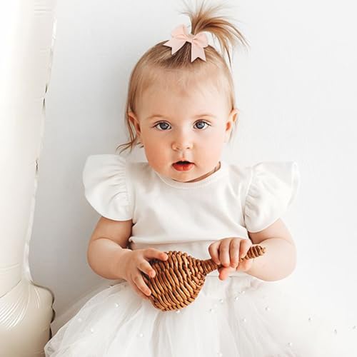 vobobe 40 Stück 5,1 cm Baby-Haargummis, Kleinkind-Haargummis mit Schleifen, elastische Pferdeschwanz-Halter, klein, für Babys, Mädchen, Kleinkinder (Baby-Haargummis A)