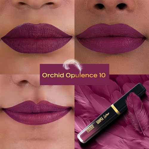 Image of FACES CANADA Comfy Matte Wow Liquid Lipstick - Orchid Opulence 10 (Plum) 3.8ml | One Swipe Application | Highly Pigmented | Comfortable Wear | Glides Smoothly | Long Lasting | Transferproof