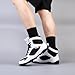 Wrestling Shoes Men Boxing Shoes for Men Pro Wrestling Boots High Top Fitness Weightlifting Powerlifting Shoes Black/White