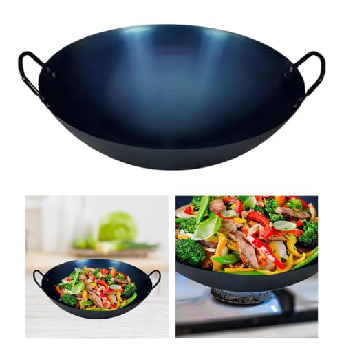 Wok de hierro tradicional sin recubrimiento 50 cm miniatura 4