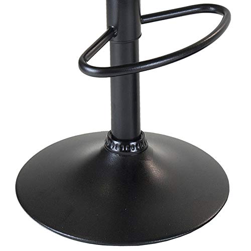 Winsome Wood Set Of 2 Obsidian Adjustable Backless Swivel Air Lift Stool, Pvc Seat, Black Metal Post And Base #TOP3
