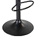 Winsome Wood Set of 2 Obsidian Adjustable Backless Swivel Air Lift Stool, PVC Seat, Black Metal Post and Base