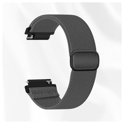 Quick Release Watch Bands 20mm 22mm Waterproof Nylon Elastic Braided Straps, Adjustable Solo Loop Wristband for Women Men (Dark Gray,22MM)