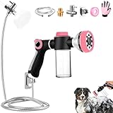 Dog Shower Attachment with 6.6FT Shower Hose, 8 Sprayer Modes Dog...