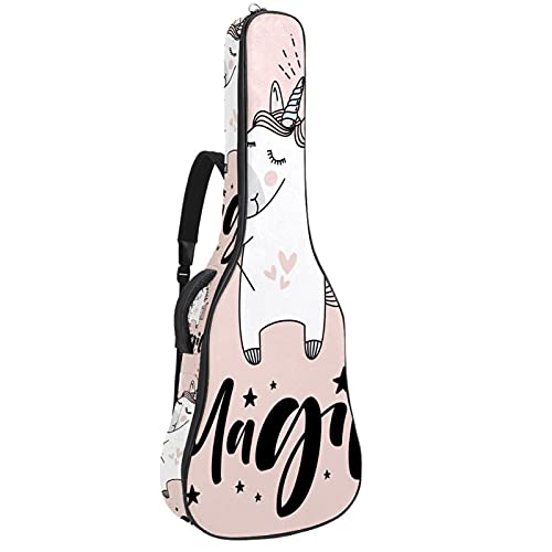 Housse guitare électrique et acoustique rose avec fermeture éclair