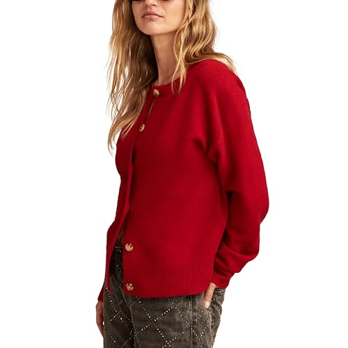 Lucky Brand Women's Cloudsoft Crew Neck Cardigan3