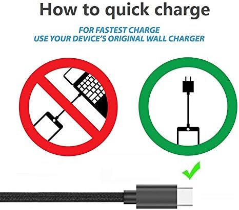 USB C Cable, [2Pack 2m] USB Type C Charging Cable Lead Nylon Braided USB C Charger Cable Compatible with Samsung Galaxy S10 S9 S8 S21 Plus S20 FE A12 A20 A70 A52 A51 A40 A41 A42 Note 20, Google Pixel