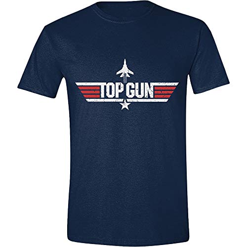 Top Gun Herren T-Shirt Film Logo Baumwolle blau - L