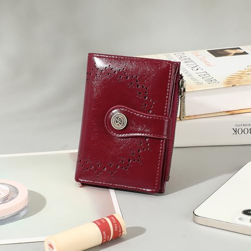 Image of Small Wallet for Women Bifold Credit Card Holder Compact Women Wallet with Zipper Coin Pocket